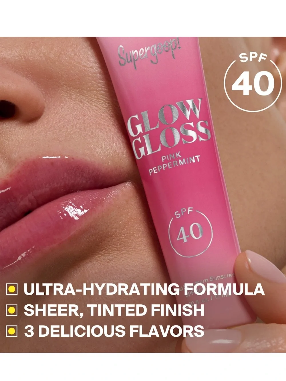 🌻 Supergoop! Glow Gloss Lip Gloss - Caramel Glaze New FullSz